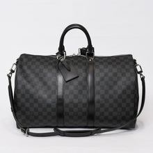画像をギャラリービューアに読み込む, 極美品 LOUISVUITTON ルイヴィトン キーポルバンドリエール45 ボストンバッグ MB1124 ダミエグラフィット ブラック 中古 4b013988