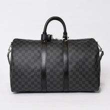 画像をギャラリービューアに読み込む, 極美品 LOUISVUITTON ルイヴィトン キーポルバンドリエール45 ボストンバッグ MB1124 ダミエグラフィット ブラック 中古 4b013988