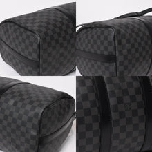 画像をギャラリービューアに読み込む, 極美品 LOUISVUITTON ルイヴィトン キーポルバンドリエール45 ボストンバッグ MB1124 ダミエグラフィット ブラック 中古 4b013988