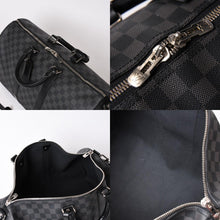 画像をギャラリービューアに読み込む, 極美品 LOUISVUITTON ルイヴィトン キーポルバンドリエール45 ボストンバッグ MB1124 ダミエグラフィット ブラック 中古 4b013988
