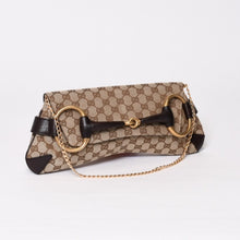 画像をギャラリービューアに読み込む, 極美品 GUCCI グッチ 1955 Horsebit 1955 ホースビット 2WAYバッグ 120134 GGキャンバス レザー ベージュ 中古 4b013567