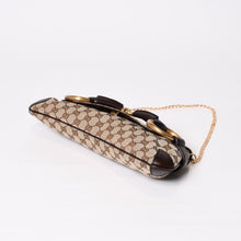 画像をギャラリービューアに読み込む, 極美品 GUCCI グッチ 1955 Horsebit 1955 ホースビット 2WAYバッグ 120134 GGキャンバス レザー ベージュ 中古 4b013567