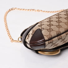 画像をギャラリービューアに読み込む, 極美品 GUCCI グッチ 1955 Horsebit 1955 ホースビット 2WAYバッグ 120134 GGキャンバス レザー ベージュ 中古 4b013567