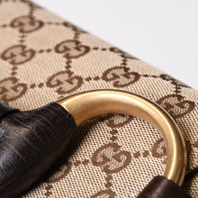 画像をギャラリービューアに読み込む, 極美品 GUCCI グッチ 1955 Horsebit 1955 ホースビット 2WAYバッグ 120134 GGキャンバス レザー ベージュ 中古 4b013567