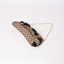 画像をギャラリービューアに読み込む, 極美品 GUCCI グッチ 1955 Horsebit 1955 ホースビット 2WAYバッグ 120134 GGキャンバス レザー ベージュ 中古 4b013567