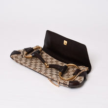 画像をギャラリービューアに読み込む, 極美品 GUCCI グッチ 1955 Horsebit 1955 ホースビット 2WAYバッグ 120134 GGキャンバス レザー ベージュ 中古 4b013567