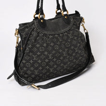 画像をギャラリービューアに読み込む, LOUIS VUITTON ルイヴィトン ネオカヴィMM ハンドバッグ M95351 モノグラム デニム ブラック 2WAY ゴールド金具 美品 中古 4b014117