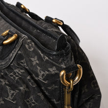 画像をギャラリービューアに読み込む, LOUIS VUITTON ルイヴィトン ネオカヴィMM ハンドバッグ M95351 モノグラム デニム ブラック 2WAY ゴールド金具 美品 中古 4b014117