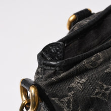 画像をギャラリービューアに読み込む, LOUIS VUITTON ルイヴィトン ネオカヴィMM ハンドバッグ M95351 モノグラム デニム ブラック 2WAY ゴールド金具 美品 中古 4b014117