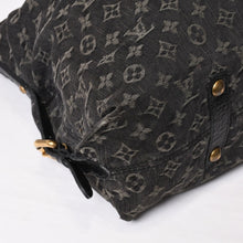 画像をギャラリービューアに読み込む, LOUIS VUITTON ルイヴィトン ネオカヴィMM ハンドバッグ M95351 モノグラム デニム ブラック 2WAY ゴールド金具 美品 中古 4b014117