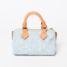 画像をギャラリービューアに読み込む, 極美品 LOUIS VUITTON ルイヴィトン 2WAY ハンドハッグ モノグラム デニム ナノ スピーディ M11212 中古 4b014067
