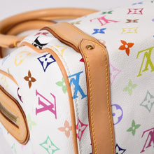 画像をギャラリービューアに読み込む, 極美品 LOUIS VUITTON ルイヴィトン プリシラ ハンドバッグ M40096 モノグラム マルチカラー ホワイト 村上隆 中古 4b014065