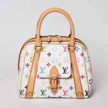 画像をギャラリービューアに読み込む, 極美品 LOUIS VUITTON ルイヴィトン プリシラ ハンドバッグ M40096 モノグラム マルチカラー ホワイト 村上隆 中古 4b014065