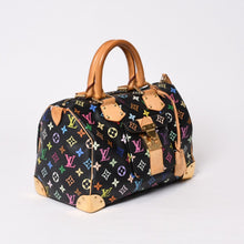 画像をギャラリービューアに読み込む, LOUIS VUITTON ルイヴィトン スピーディ30 ハンドバッグ M92642 モノグラム マルチカラー ブラック ゴールド金具 村上隆 美品 中古 4b014066
