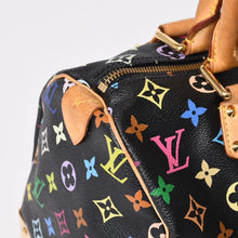 画像をギャラリービューアに読み込む, LOUIS VUITTON ルイヴィトン スピーディ30 ハンドバッグ M92642 モノグラム マルチカラー ブラック ゴールド金具 村上隆 美品 中古 4b014066