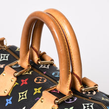 画像をギャラリービューアに読み込む, LOUIS VUITTON ルイヴィトン スピーディ30 ハンドバッグ M92642 モノグラム マルチカラー ブラック ゴールド金具 村上隆 美品 中古 4b014066