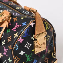画像をギャラリービューアに読み込む, LOUIS VUITTON ルイヴィトン スピーディ30 ハンドバッグ M92642 モノグラム マルチカラー ブラック ゴールド金具 村上隆 美品 中古 4b014066