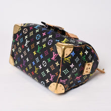 画像をギャラリービューアに読み込む, LOUIS VUITTON ルイヴィトン スピーディ30 ハンドバッグ M92642 モノグラム マルチカラー ブラック ゴールド金具 村上隆 美品 中古 4b014066