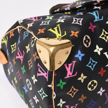 画像をギャラリービューアに読み込む, LOUIS VUITTON ルイヴィトン スピーディ30 ハンドバッグ M92642 モノグラム マルチカラー ブラック ゴールド金具 村上隆 美品 中古 4b014066