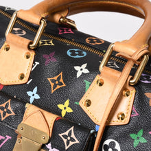 画像をギャラリービューアに読み込む, LOUIS VUITTON ルイヴィトン スピーディ30 ハンドバッグ M92642 モノグラム マルチカラー ブラック ゴールド金具 村上隆 美品 中古 4b014066