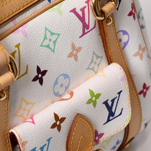 画像をギャラリービューアに読み込む, 極美品 LOUIS VUITTON ルイヴィトン プリシラ ハンドバッグ M40096 モノグラム マルチカラー ホワイト 村上隆 中古 4b014065