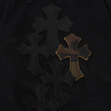 画像をギャラリービューアに読み込む, 極美品 CHROME HEARTS クロムハーツ セメタリークロスパッチ コットンパンツ サイズ34 40パッチ カモフラ ブラック 中古 4b014017
