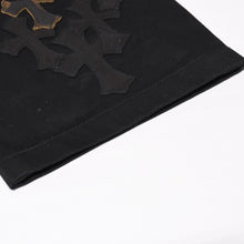 画像をギャラリービューアに読み込む, 極美品 CHROME HEARTS クロムハーツ セメタリークロスパッチ コットンパンツ サイズ34 40パッチ カモフラ ブラック 中古 4b014017