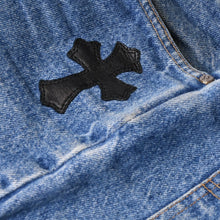 画像をギャラリービューアに読み込む, CHROME HEARTS クロムハーツ セメタリークロスパッチ デニムパンツ サイズ34 Levi's 517 リーバイス517 美品 中古 4b014087