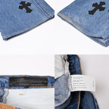 画像をギャラリービューアに読み込む, CHROME HEARTS クロムハーツ セメタリークロスパッチ デニムパンツ サイズ34 Levi's 517 リーバイス517 美品 中古 4b014087