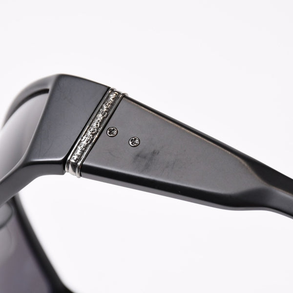 極美品 CHROME HEARTS クロムハーツ PORNY ポルニー サングラス アセテート シルバー925 ブラック サイズ63☐15-129 中古 4b014106