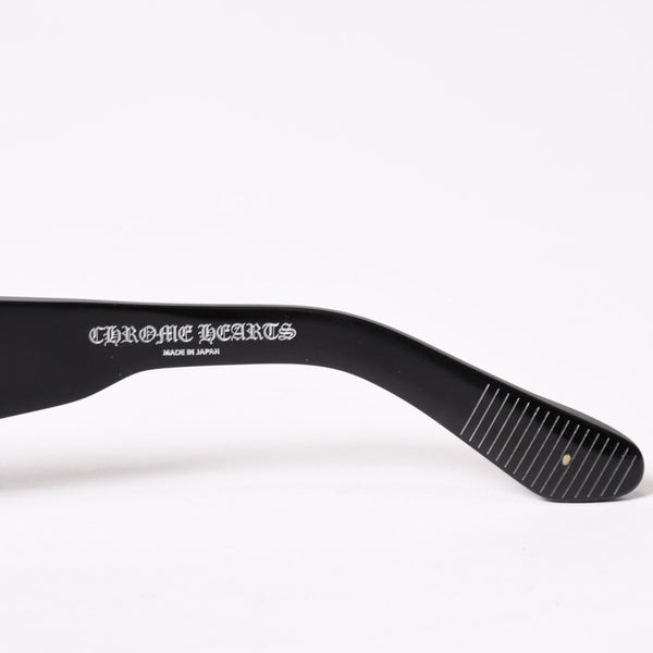 極美品 CHROME HEARTS クロムハーツ PORNY ポルニー サングラス アセテート シルバー925 ブラック サイズ63☐15-129 中古 4b014106