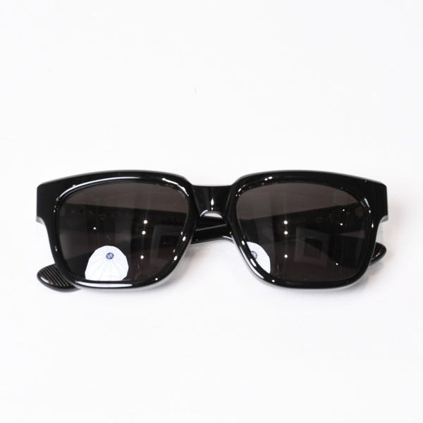 極美品 CHROME HEARTS クロムハーツ BOX-OFFICER ボックスオフィサー サングラス ダガー ブラック サイズ56□19-144 中古 4b014107