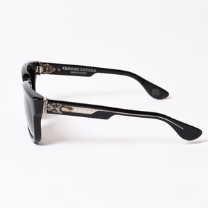 極美品 CHROME HEARTS クロムハーツ BOX-OFFICER ボックスオフィサー サングラス ダガー ブラック サイズ56□19-144 中古 4b014107