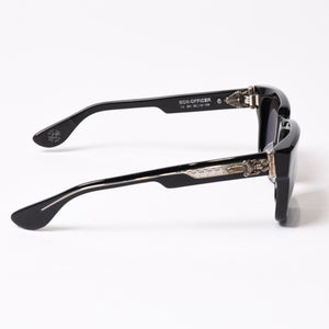 極美品 CHROME HEARTS クロムハーツ BOX-OFFICER ボックスオフィサー サングラス ダガー ブラック サイズ56□19-144 中古 4b014107