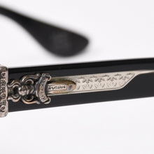 Load image into Gallery viewer, 極美品 CHROME HEARTS クロムハーツ BOX-OFFICER ボックスオフィサー サングラス ダガー ブラック サイズ56□19-144 中古 4b014107