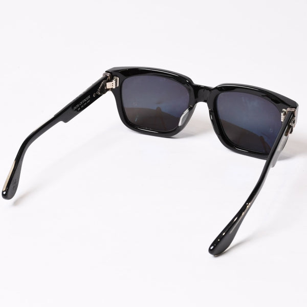 極美品 CHROME HEARTS クロムハーツ BOX-OFFICER ボックスオフィサー サングラス ダガー ブラック サイズ56□19-144 中古 4b014107