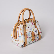 画像をギャラリービューアに読み込む, 極美品 LOUIS VUITTON ルイヴィトン プリシラ ハンドバッグ M40096 モノグラム マルチカラー ホワイト 村上隆 中古 4b014065