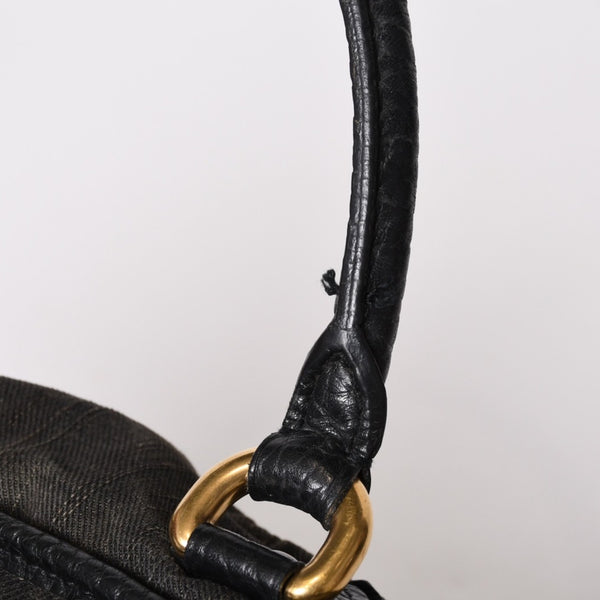 LOUIS VUITTON ルイヴィトン ネオカヴィ MM ハンドバッグ M95351 モノグラム デニム ブラック 2WAY ゴールド金具 美品 中古 4b014116