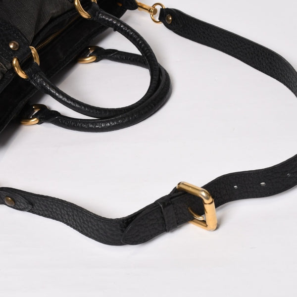 LOUIS VUITTON ルイヴィトン ネオカヴィ MM ハンドバッグ M95351 モノグラム デニム ブラック 2WAY ゴールド金具 美品 中古 4b014116