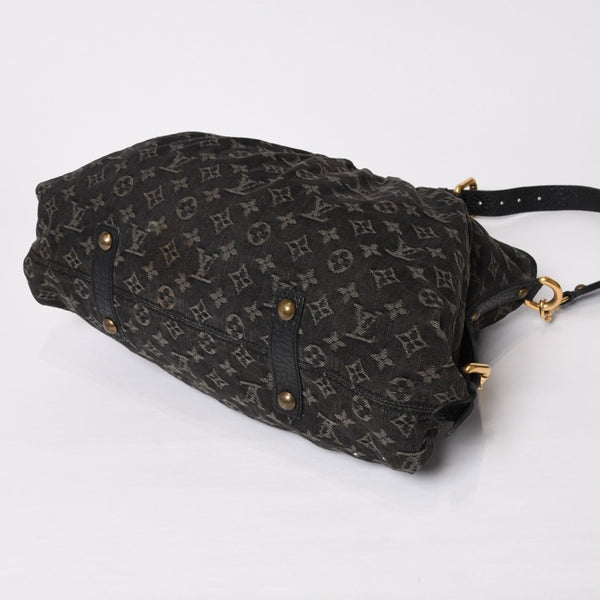 LOUIS VUITTON ルイヴィトン ネオカヴィ MM ハンドバッグ M95351 モノグラム デニム ブラック 2WAY ゴールド金具 美品 中古 4b014116