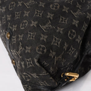 LOUIS VUITTON ルイヴィトン ネオカヴィ MM ハンドバッグ M95351 モノグラム デニム ブラック 2WAY ゴールド金具 美品 中古 4b014116