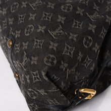 画像をギャラリービューアに読み込む, LOUIS VUITTON ルイヴィトン ネオカヴィ MM ハンドバッグ M95351 モノグラム デニム ブラック 2WAY ゴールド金具 美品 中古 4b014116