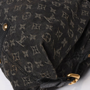LOUIS VUITTON ルイヴィトン ネオカヴィ MM ハンドバッグ M95351 モノグラム デニム ブラック 2WAY ゴールド金具 美品 中古 4b014116