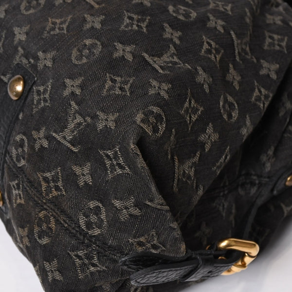 LOUIS VUITTON ルイヴィトン ネオカヴィ MM ハンドバッグ M95351 モノグラム デニム ブラック 2WAY ゴールド金具 美品 中古 4b014116
