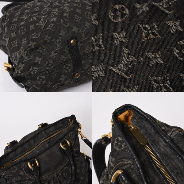 LOUIS VUITTON ルイヴィトン ネオカヴィ MM ハンドバッグ M95351 モノグラム デニム ブラック 2WAY ゴールド金具 美品 中古 4b014116