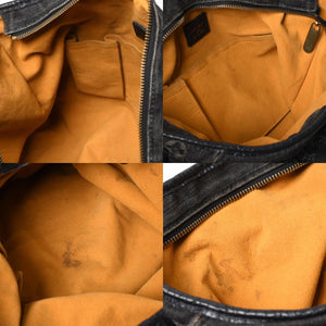 LOUIS VUITTON ルイヴィトン ネオカヴィ MM ハンドバッグ M95351 モノグラム デニム ブラック 2WAY ゴールド金具 美品 中古 4b014116