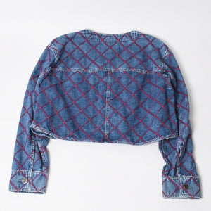 Very Good Condition CHANEL No Color Denim Jacket P71319V63952 Size 50 Here Mark Stitch Blue Men's Used 4b012768