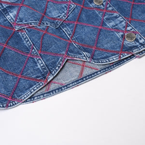 Very Good Condition CHANEL No Color Denim Jacket P71319V63952 Size 50 Here Mark Stitch Blue Men's Used 4b012768