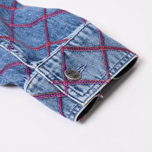 Very Good Condition CHANEL No Color Denim Jacket P71319V63952 Size 50 Here Mark Stitch Blue Men's Used 4b012768