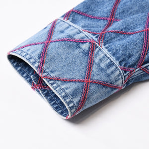 Very Good Condition CHANEL No Color Denim Jacket P71319V63952 Size 50 Here Mark Stitch Blue Men's Used 4b012768